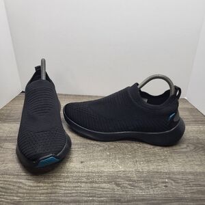 Vessi Everyday Move Slip-On Womens 8 Waterproof Onyx Black Knit Dyma-Tex Sneaker
